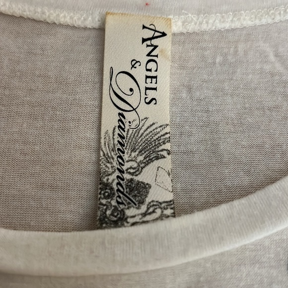 Angels & Diamonds lace quarter sleeve bling top - Picture 5 of 6